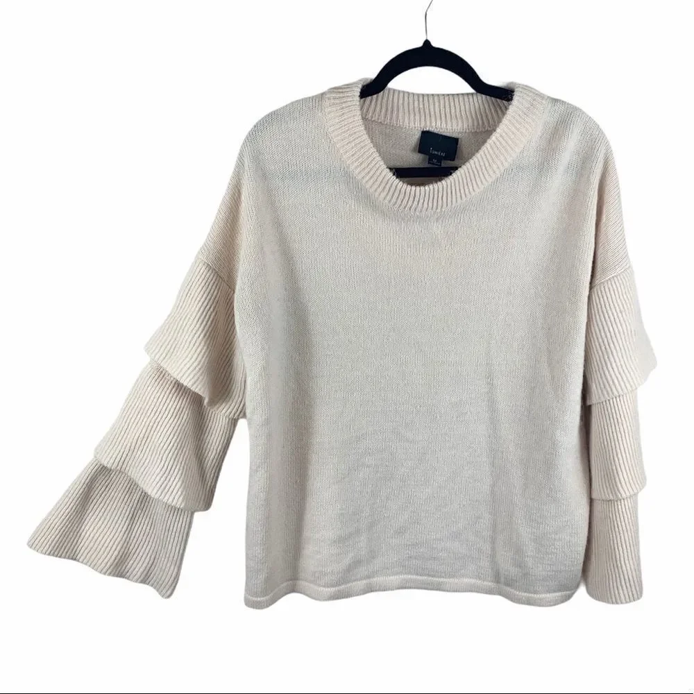 Lumiere light pink blush sweater layered sleeve M Al